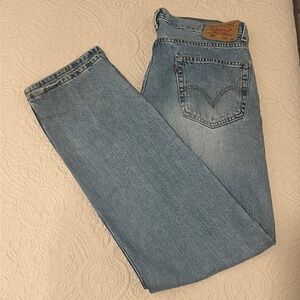 Vintage Levis Jeans Men 34x34 Blue Denim 550 Relaxed Medium Wash Distressed Y2K